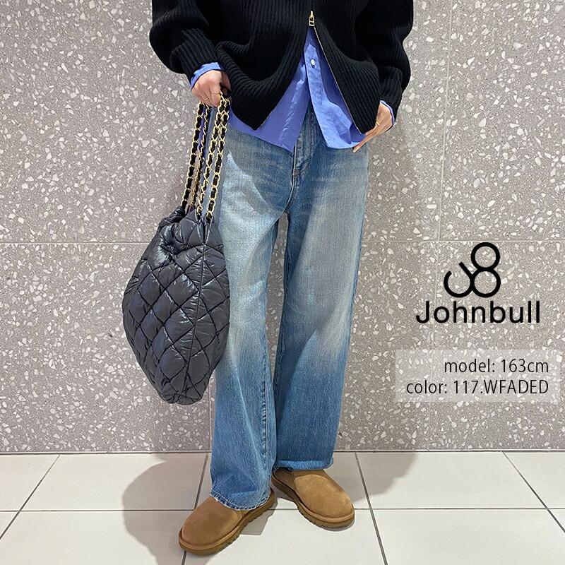 Johnbull ジョンブル セルヴィッチデニムワイドジーンズ  JY243P19【RCP】ボトムス ジーンズ 117.WFADED