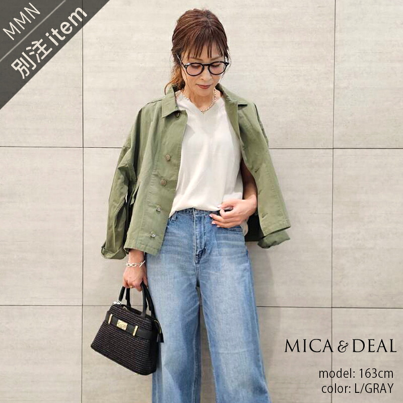 ＼Calne to Calera SALE／【40％OFF】MICA&DEAL&times;MMN【別注アイテム】 マイカアンドディール　V/N STRAIGHT P/O Vネックニットプルオーバー 0124208086【RCP】 2024SS｜Mmn　エムエムエヌ