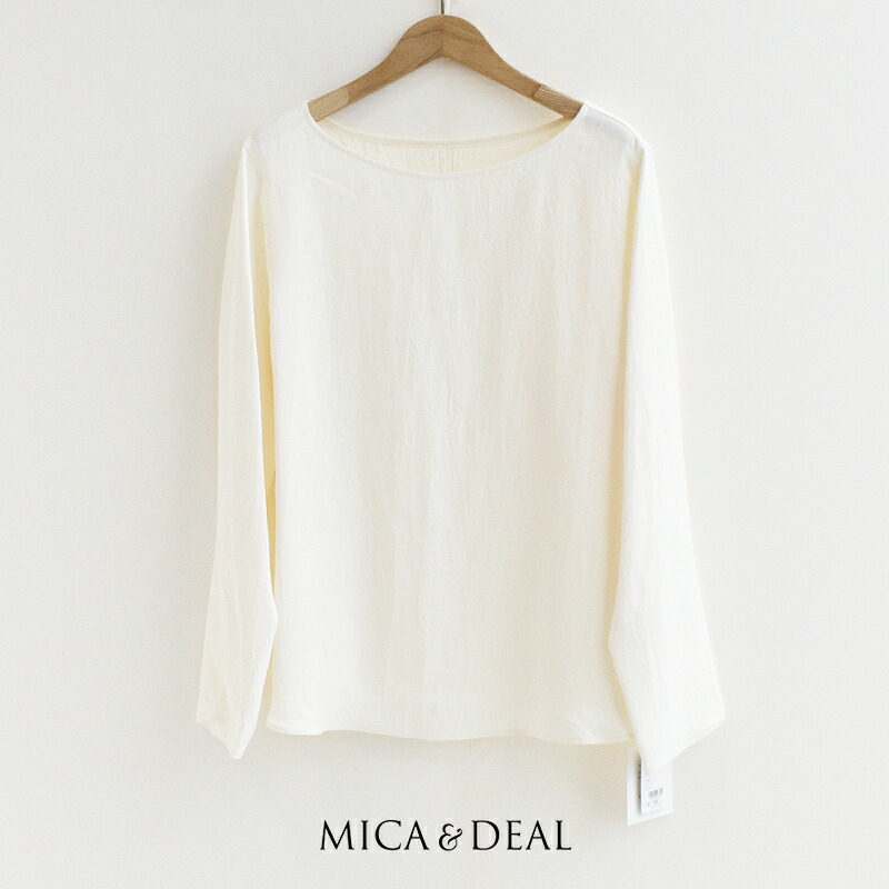 ＼Wonderland／【期間限定 10％OFF】MICA&DEAL マイカアンドディール　SATIN T-BLOUSE サテンTブラウス 0124401276【RCP】 トップス