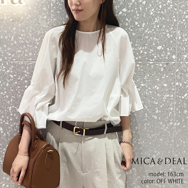 MICA\u0026DEAL マイカアンドディール tuck sleeve blouse タックスリーブブラウス 0125201105 【RCP】 2025SS ティーシャツ