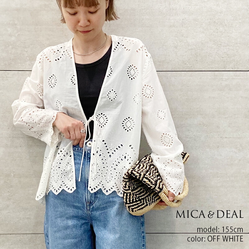 MICA\u0026DEAL マイカアンドディール CUT WORK BL カットワークブラウス 0125201130【RCP】2025SS プルオーバー