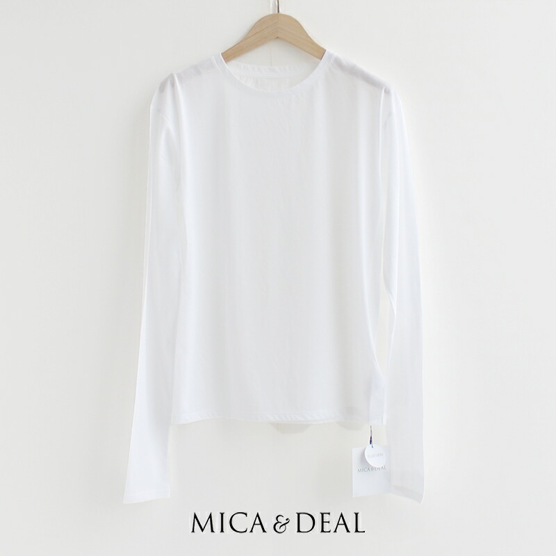 MICA\u0026DEAL マイカアンドディール sheer long tee シアーロングティーシャツ 012530921801【RCP】2025AW シアーシャツ