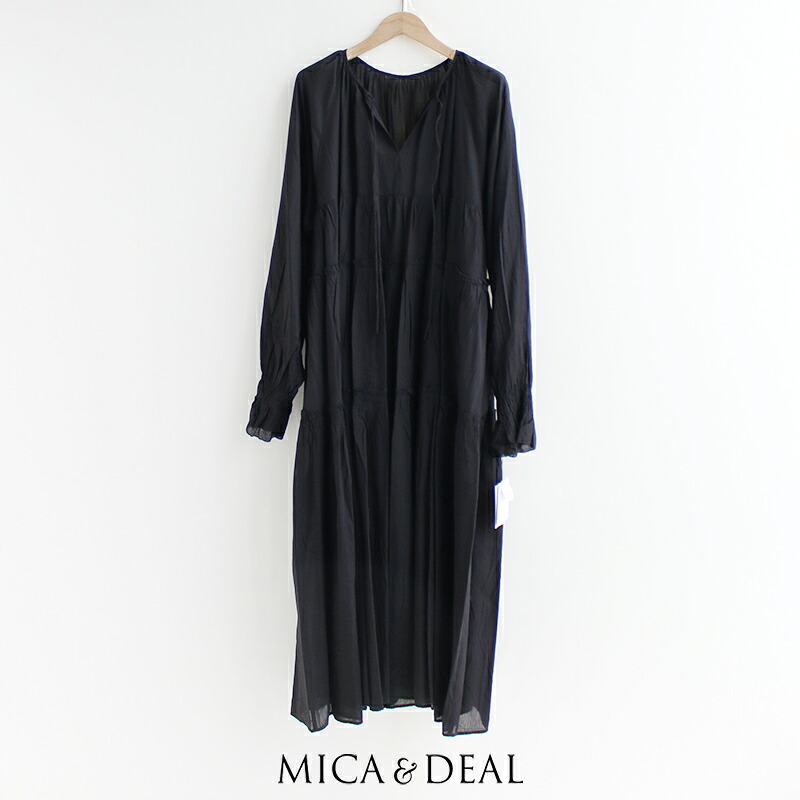 MICA\u0026DEALマイカアンドディール GATHER VOILE OPS ギャザーボイルワンピース 0125304226【RCP】2025AW 下着類付き添い人