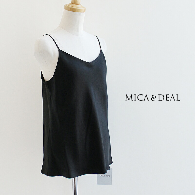 ＼Calne to Calera SALE／【30％OFF】MICA&DEAL マイカアンドディール　VINTAGE SATIN CAMI BL ヴィンテージサテンキャミソール 0125301219【RCP】2025AW トップス ビスチェ レイヤード｜Mmn　エムエムエヌ