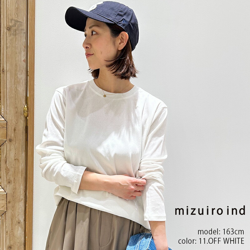 mizuiro ind ミズイロインド CREW NECK T 労働者の一団のど首ティーシャツ 1-210065【RCP】2025SS カットソー
