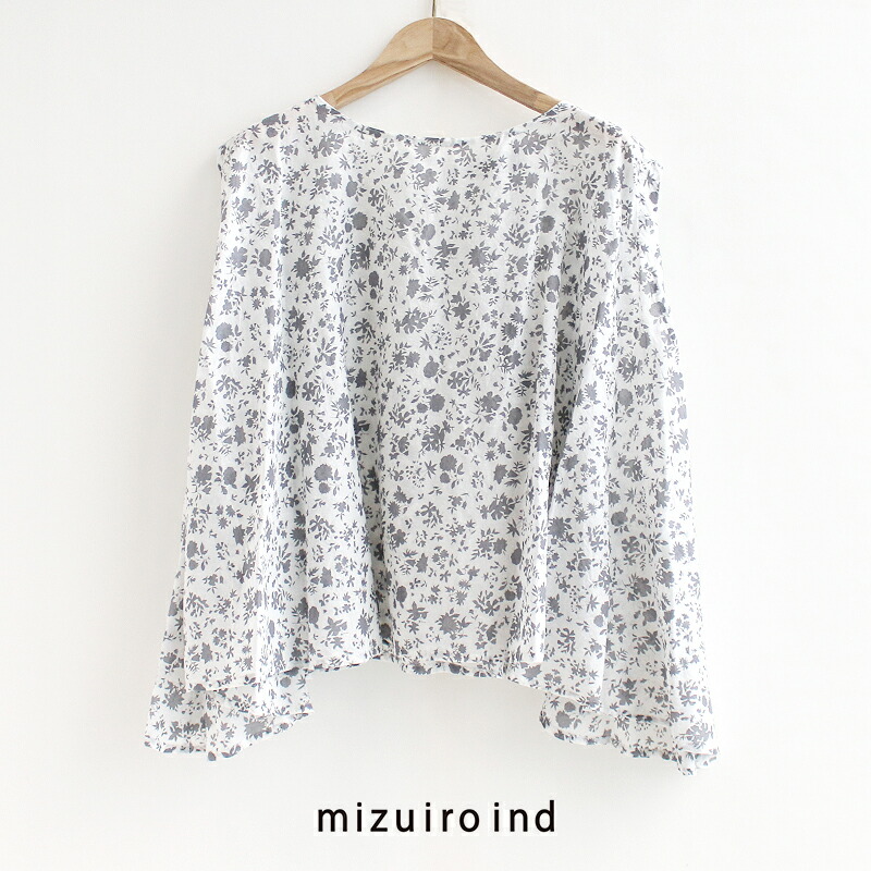 ＼Wonderland／【期間限定 10％OFF】mizuiro ind ミズイロインド　SMALL FLOWER PRINT N/S FLARE P/O 小花柄プリントノースリーブフレアプルオーバー 1-230117【RCP】2025SS ベスト スリーブレス