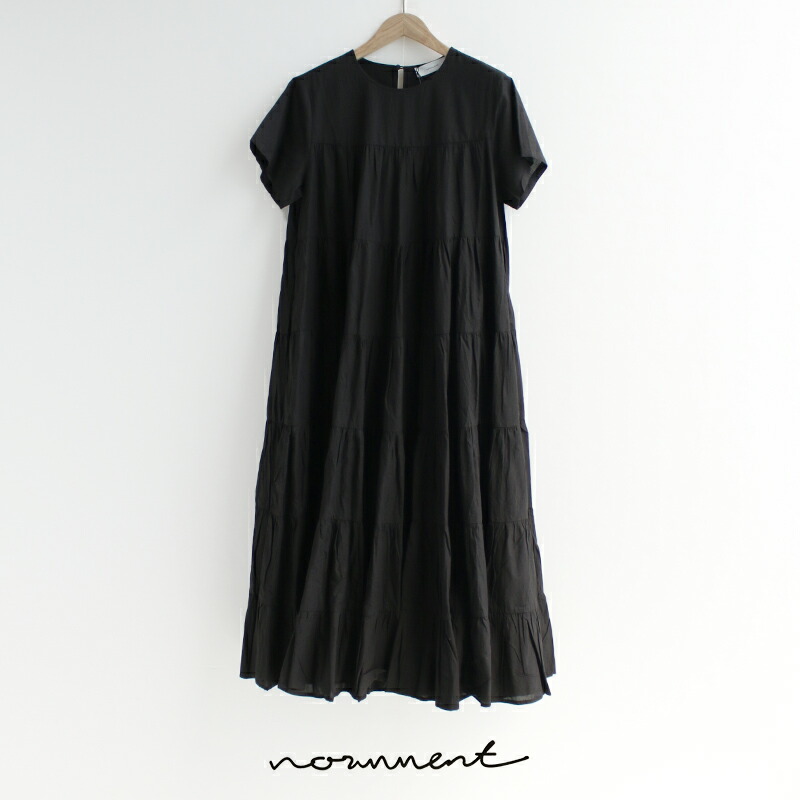 normment ノーメント　COTTON VOIL TIERED DRESS コットンボイルティアードドレス S25S-1939 【RCP】 2025SS ワンピース 25gw