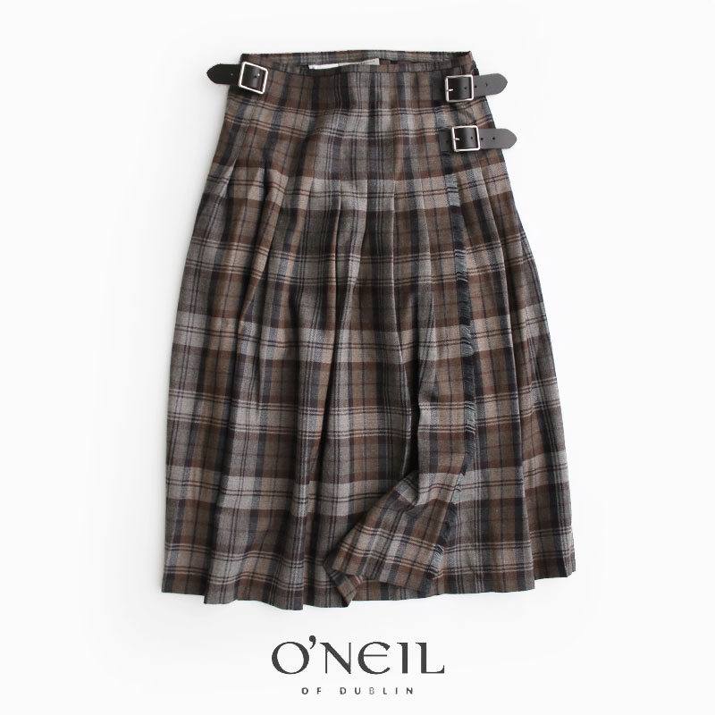 O\u0027NEIL OF DUBLIN オニールオブダブリン ローウェストプリーツラップスカート NOD0853【RCP】[sang]