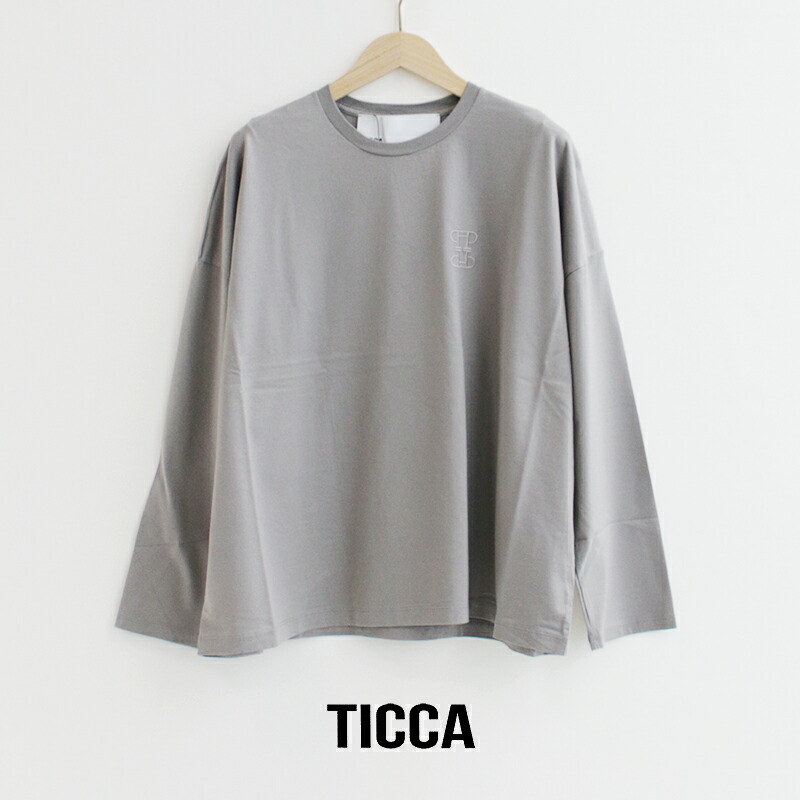TICCA  ティッカ エンブロイダリーロングティーシャツ TBDS-392【RCP】2024AW