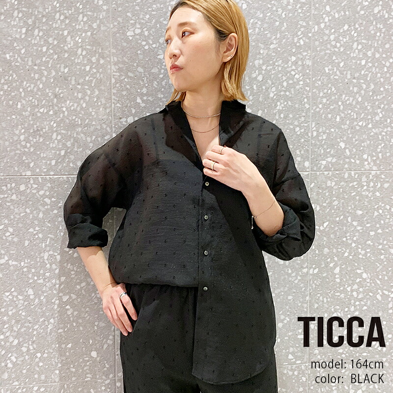 楽天市場】TICCA ティッカ ドットエンブロイダリーシャツ TBES-082