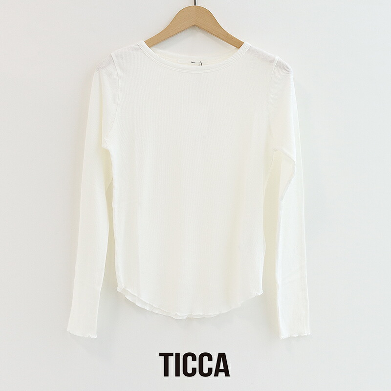 TICCA ティッカ　コットンシルクロングTシャツ TBFS-185【RCP】2026SS リブニットトップス インナー