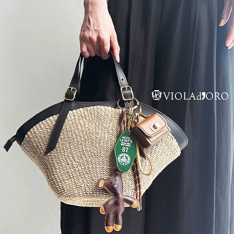 VIOLA d'ORO ヴィオラドーロ　MIRO アバカトートバッグ V-8844 【RCP】 2025SS かごバッグ 25gw