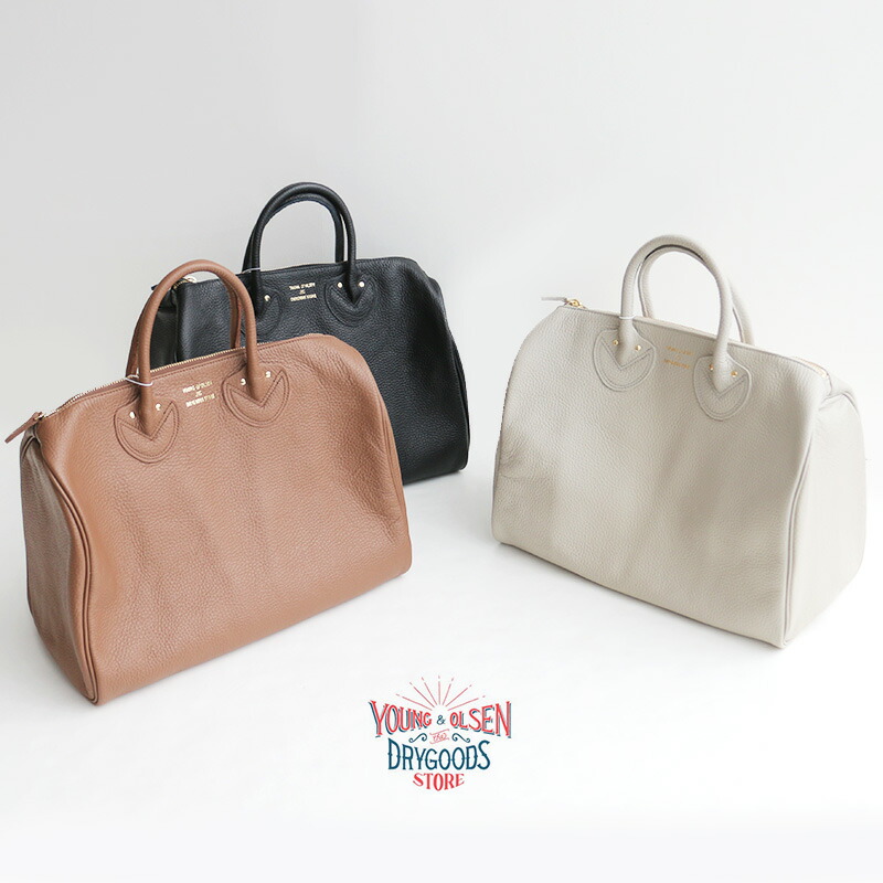 Young&OLSEN ヤングアンドオルセン EMBOSSED LEATHER BOSTON S