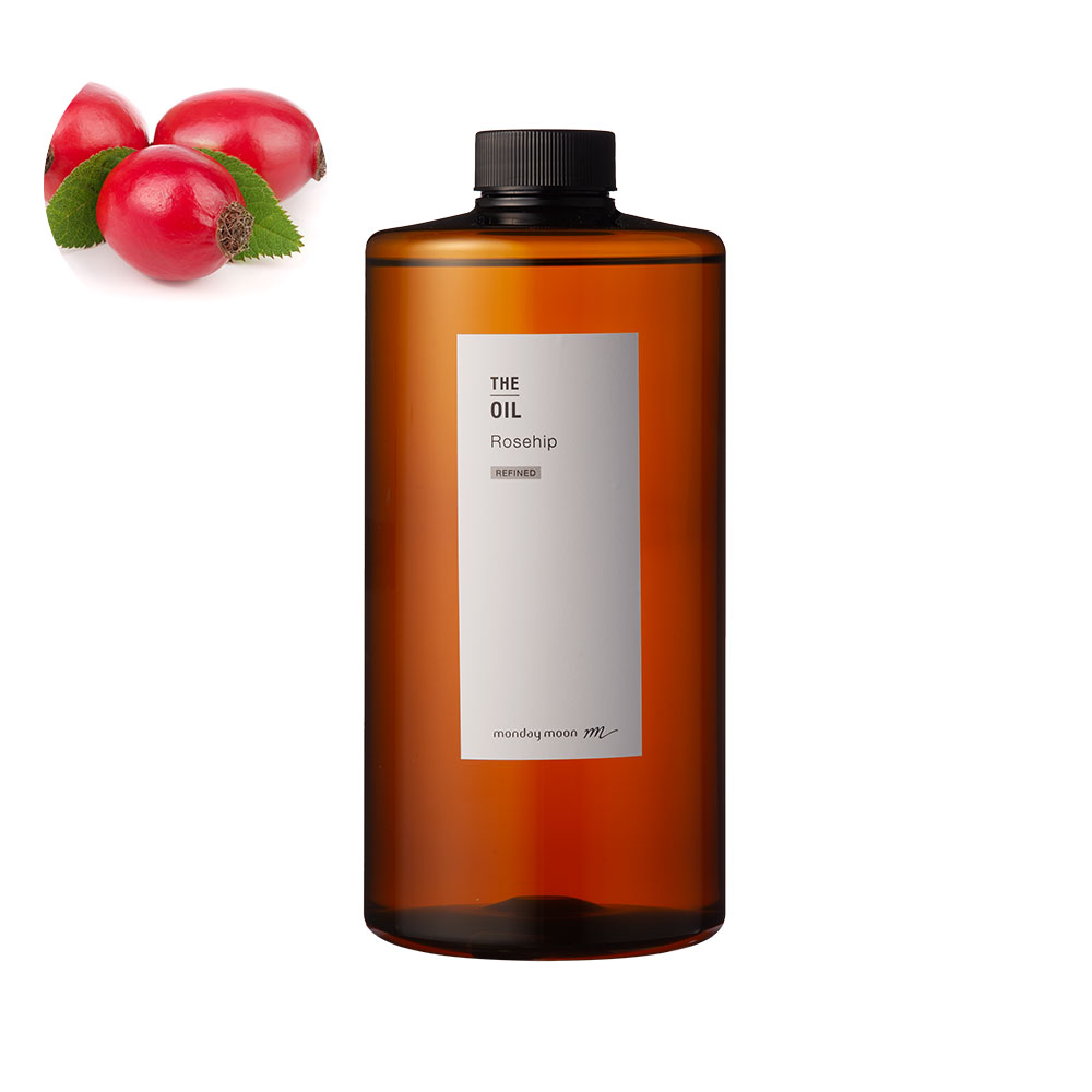 ローズヒップオイル・精製／1000ml （クリア・Refined） 100% 天然 植物性 年齢肌 透明肌 乾燥肌 保湿 手作り コスメ 手づくり 化粧品 石鹸 石けん 原料 材料 素材 フェイス ボディ スキンケア