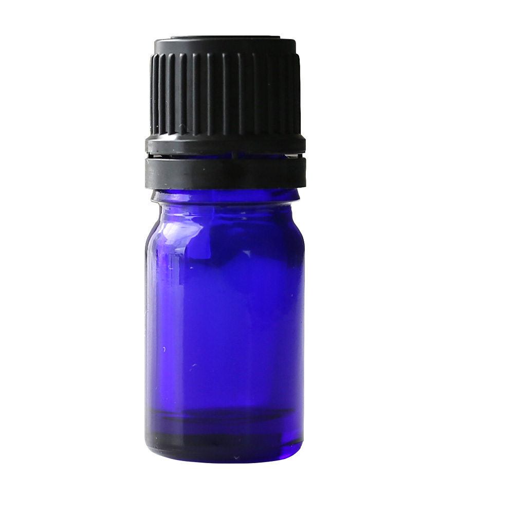 【今だけP10倍】コバルトガラスボトル・精油ドロッパー[5ml ]／100個 ブルー 青色 詰め替え 容器 アトマイザー 手作り アロマ 小分け エッセンシャルオイル 精油 容器 遮光 瓶