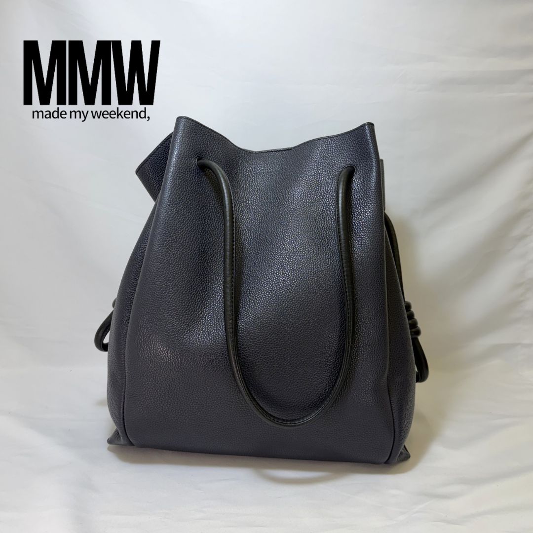 LOEWE ロエベ フラメンコ ノット トートバッグ ラージ レザー ショルダーバッグ ブルー レディース バッグ ブランド 中古 正規品|MMW店