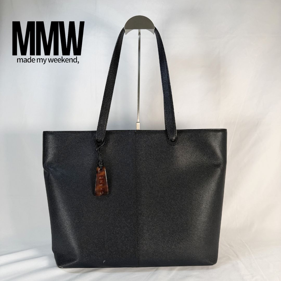 【中古】 シャネル トートバッグ キャビアひと肌 黒いこと 黒 べっ甲柄引きつける ヴィンテージ CHANEL | ブランド名御徒面子 うしろ側 ブランド名うしろ側 ブランド名 中古品 差し上げ物 差し上げ物 レディース 通い 通学 大静電容量 滅多に無い 激レア ココマーク