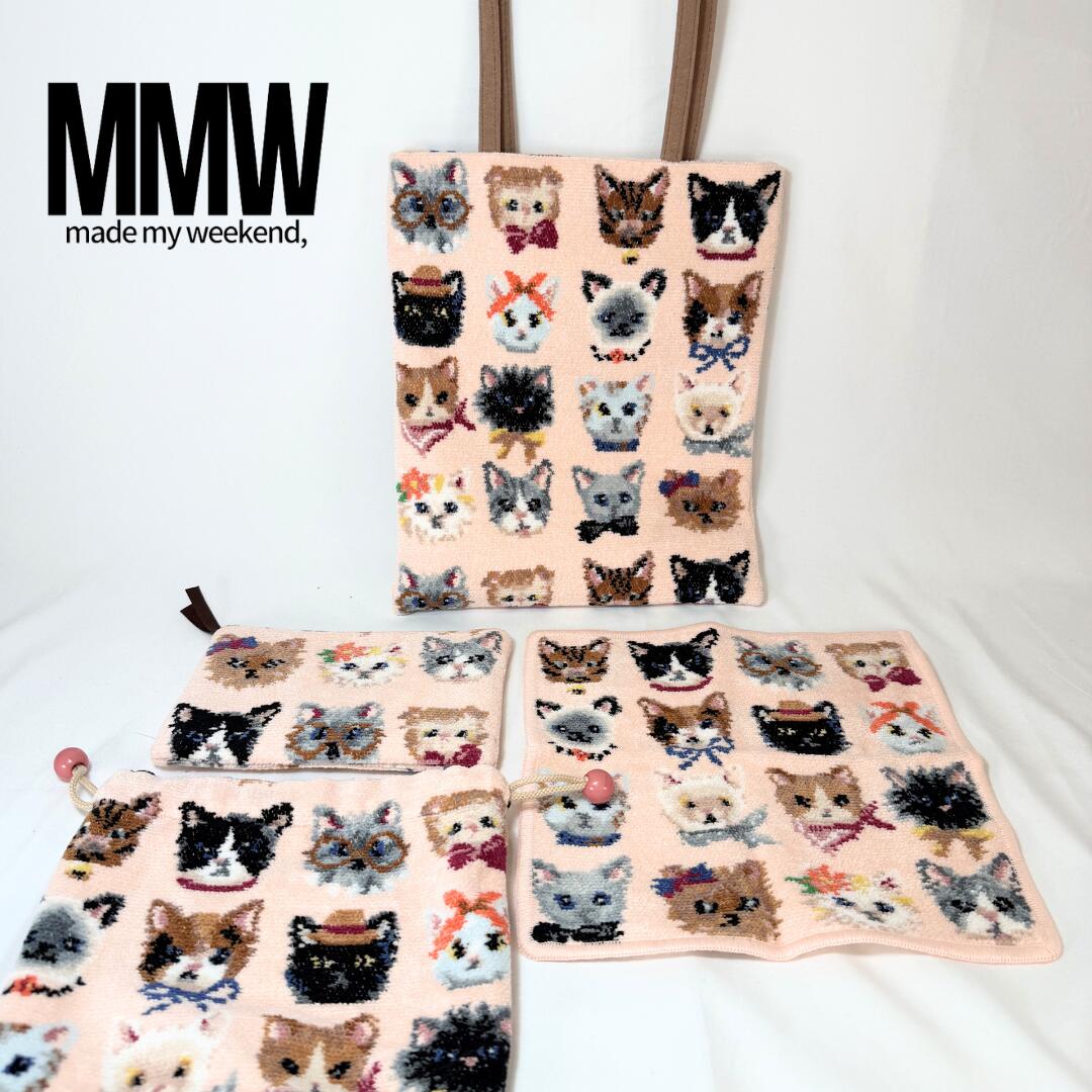 【美品】 フェイラー ラブラリーキャッツ 4点セット トートバッグ 巾着 ポーチ ハンカチ FEILER | ブランドバッグ バック 美品 ギフト プレゼント レディース ラブラリーバイフェイラー シュニール織 猫 ネコ キャット ピンク まとめ売り 希少｜MMW店 17,612円