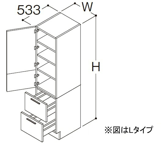 【セール価格52%オフ】TOTO オクターブ部材 トールキャビネット LTSFB025ANR/L1 LTSFB025BNR/L1 LTSFB025CNR/L1 間口250mm｜PHショップ店