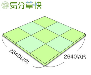 畳入替え 人となり草快 標準尺度 縁皆無畳（目積表） 半帖手合い奥ふかさ35～60粍 5尺8寸大きさ 4.5帖間 半帖物×9枚