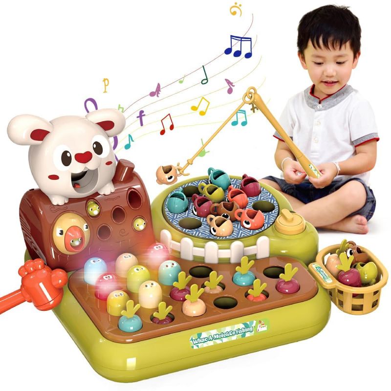 玩具 赤ちゃん おもちゃ 音と光 魚釣りゲーム･もぐらたたきゲーム･ 農場ニンジン抜き･虫取りゲーム 知育玩具 早期開発 指先訓練 聴覚発達 色認知 1 2 3歳幼児 子供 男の子 女の子 1歳児 人気 誕生日 クリスマス ギフト プレゼント