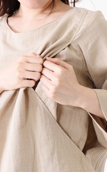 授乳服【あす楽対応】【送料無料】パーントル《授乳服授乳口付きトップスダブルガーゼ素材モーハウス》