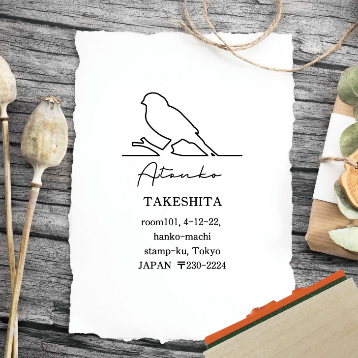 イラストオーダー＋ウサギフクロウミニ色紙 イラストオーダー＋ウサギ