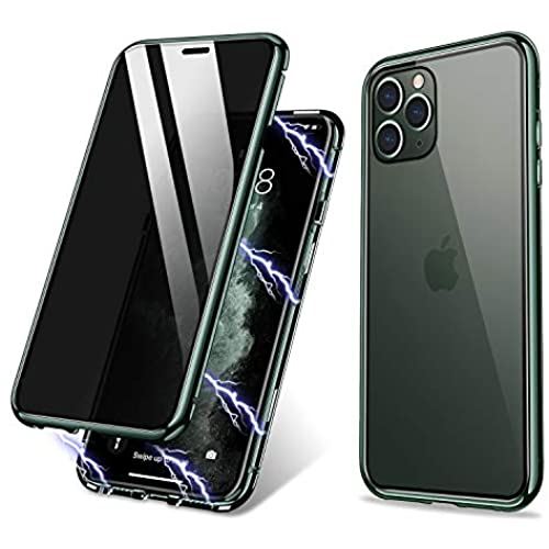 新着商品 Iphone 11 ケース Zhike磁気吸着ケース前後の強化ガラスフルスクリーンカバレッジapple Iphone 11 用ワンピースデザインフリップカバー ワイヤレス充電サポート Iphone11 Pro Max アンチスパイダークグリーン スマホケースのmoaセレクトw 残りわずか