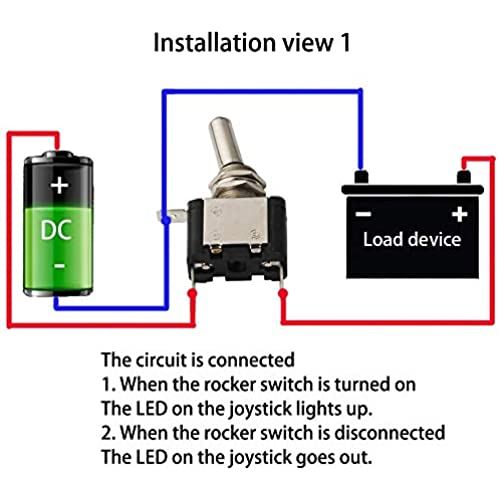 Cesfonjer 6個のled火具隠匿トグルとり交わす カバーロッカートグルスイッチ附12v a 車馬の自動スイッチのオン オフ 真赭2個 黄色2個 白いこと2個 Restaurant Valentino De