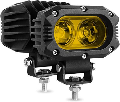 Ledフォグランプ バイク作業灯led 更新版30w ワークライト 広角 車補助灯 Chelhead イエロー Cree製 高輝度 12 24v兼用 3000k Ip68 防水 防塵 取付簡単 オートバイク用 各種作業車に対応 集魚灯 前照灯 2個セット Francophile Dk