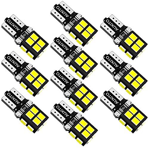 AUXITO T10 LED ホワイト 爆光 10個 LED T10 車検対応 2835LEDチップ14連 12V 車用 ポジション ライセンスランプ ナンバー灯 ルームランプ