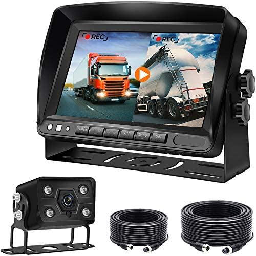 バックカメラ ワイヤレスバックモニター 7インチIPSモニター 12Vから36V バックカメラモニターセット ワイヤレス 7インチ ドライブ