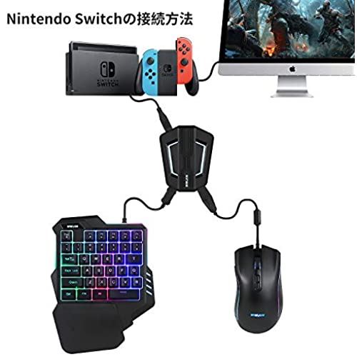 91 以上節約 Wwjin T10有線ゲーミングキーボードとマウス キーボードとマウスのアダプターセット Nintendo Switch Xbox One Ps4 Ps3 Pcに適しています 日本語の説明付き Fucoa Cl