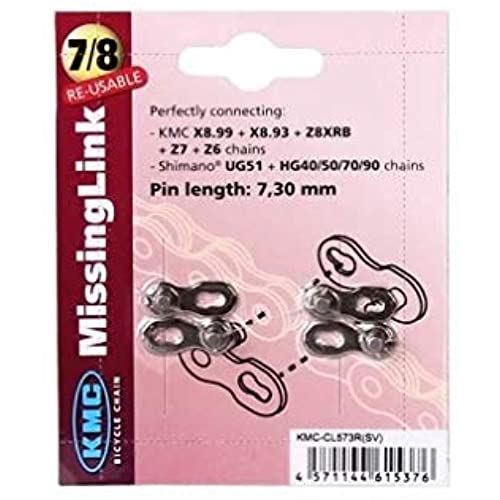 【楽天市場】KMC 7スピード用ミッシングリンク CL573R 2セット入 シルバー：MOAセレクト