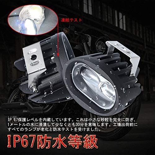LEDフォグランプワークライト40w7d広角タイプホワイトCREE社製チップ搭載10V-30VDV対応オードバイバギー適用防水作業灯PCレンズ角度調整可能2個セットGREENBEAN