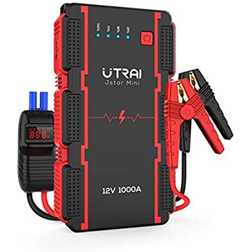 Utrai ジャンプスターター 12v車用 mah 瞬間最大出力1000a 6lガソリンエンジン車 4 5