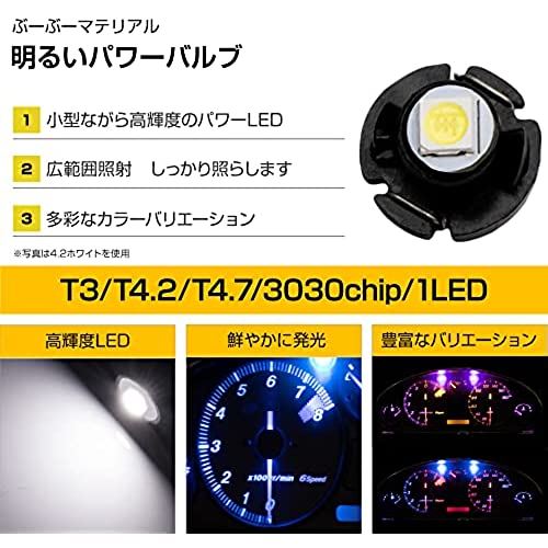ぶーぶーマテリアルT4.2LEDレッド明るいパワーバルブメーター球パネル球12V赤4個
