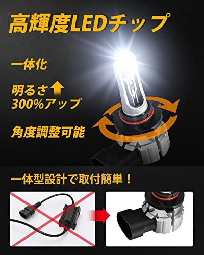 78 以上節約 Bordan 車用 Ledヘッドライト Hb3 Led フォグランプ フォグ 9005ランプcspチップ搭載 6000k ホワイト 12v車用 バルブ 兼用 ファンレス ノイズ対策 Qdtek Vn