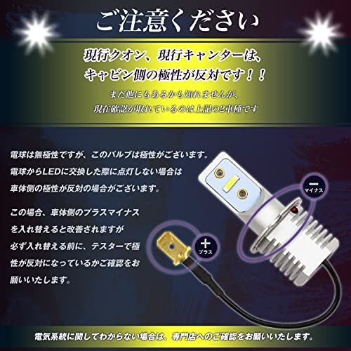Takenousトラック野郎御用達竹村商会24vh3ledフォグランプトラックh3ledバルブh3フォグled(ホワイト)