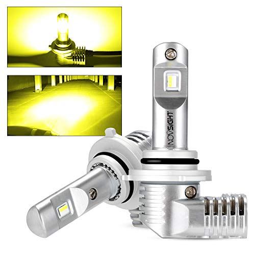 NOVSIGHT HB3LEDヘッドライト 2020 業界初 3000K 黄色 30W 10000LM LEDヘッドライト 自動車専用LEDチップ 高輝度 明確なカットライン DC9-32V 360°発光 フォグランプ