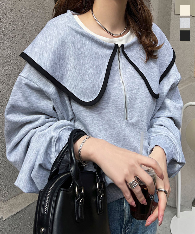 楽天市場】袖フリル スウェット トップス レディース 長袖
