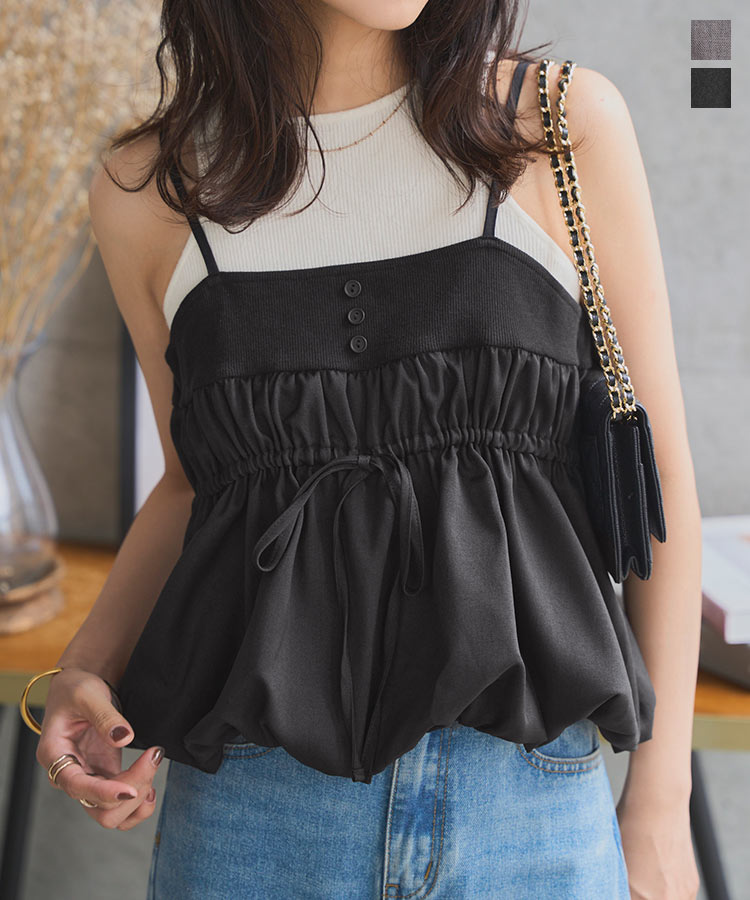 楽天市場】ふくれジャガード キャミ ビスチェ レディース キャミソール