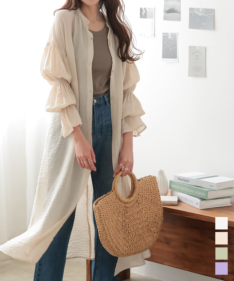 楽天市場】サテンロングシャツワンピース [E2579] レディース