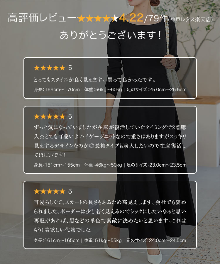 フィット & フレア ニットワンピース レディース ワンピース ワンピ