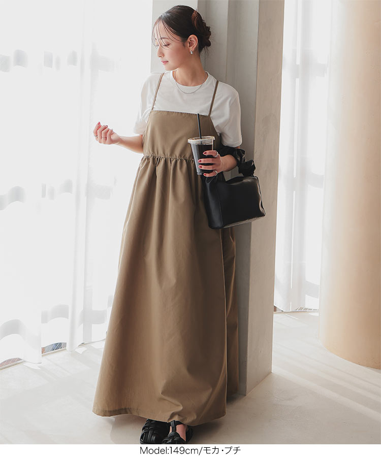 プチサイズ ] キャミワンピース 低身長 キャミワンピ レディース