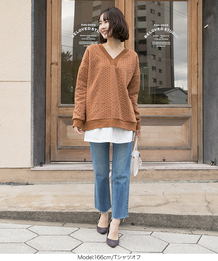 楽天市場 Black Friday Sale 961円 セール 送料無料 フェイクレイヤード付け裾 レディース レイヤードトップス Tシャツ カットソー ブラウス スリット ウエストゴム 重ね着 レイヤード 裾 無地 ボーダー ストライプ J699 送料無料 メール便 神戸レタス