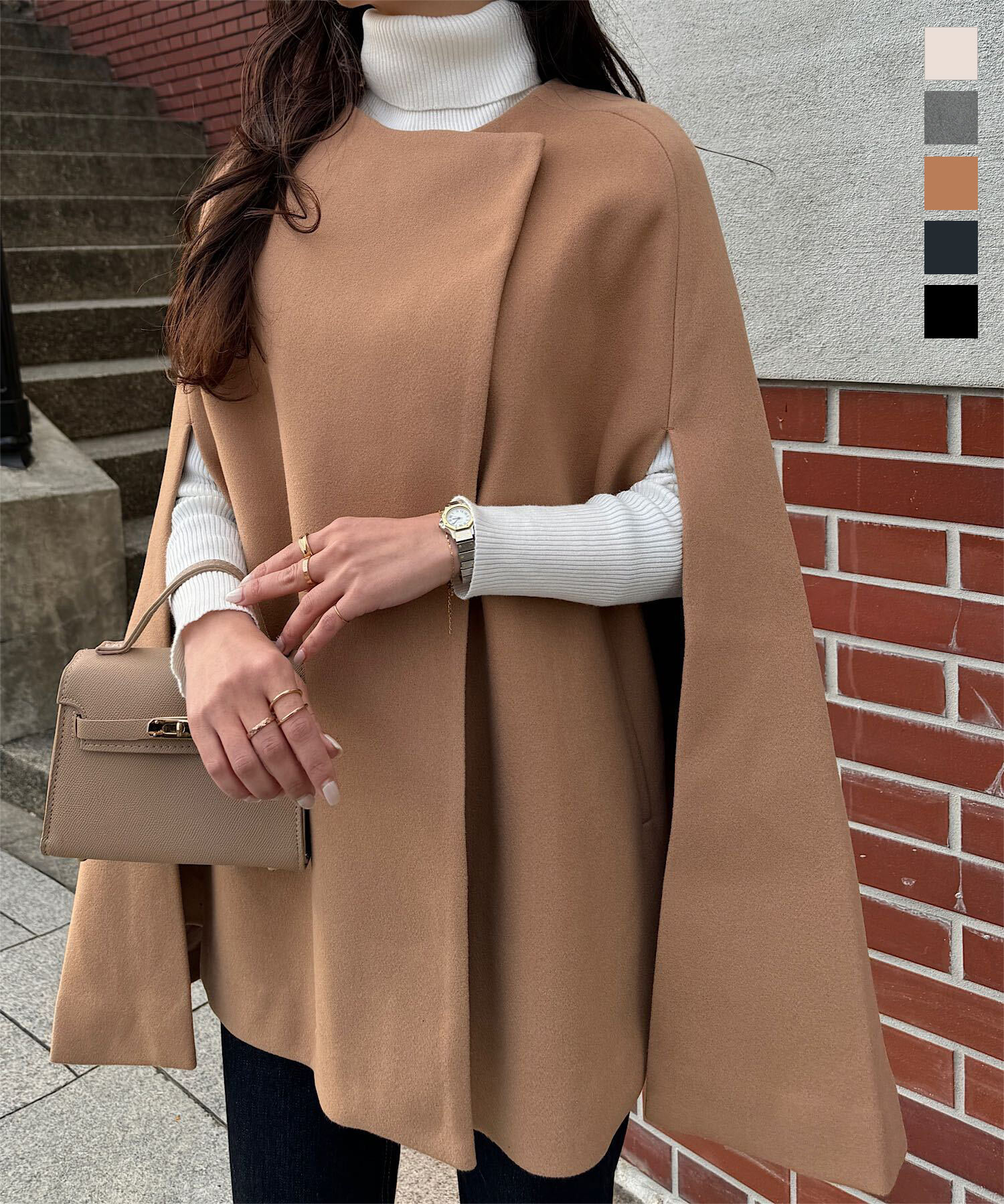 楽天市場】ロング ケープコート [K1193] レディース ロング