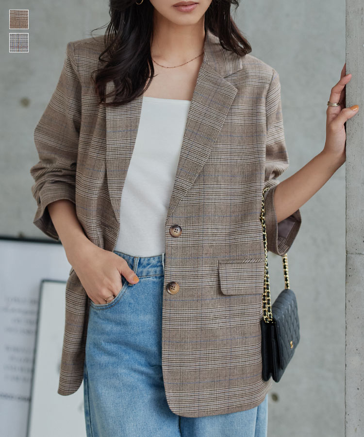 楽天市場】チェック柄ジャケットシャツ [C5645] レディース トップス