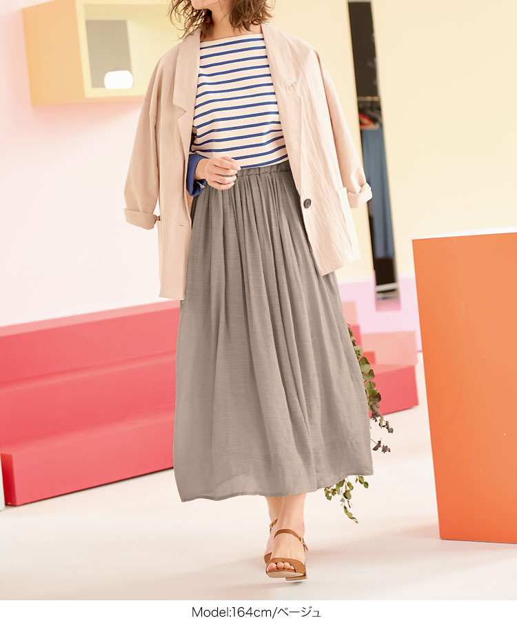 楽天市場 スカート ロング スラブ素材マキシ丈スカート レディース スカート ロングスカート ロング フレアスカート夏 白 ピンク マキシ M1634 入荷済 フレア マキシ 体型カバー 裏地あり ロング丈 母の日 花以外 送料無料 神戸レタス Kobe Lettuce