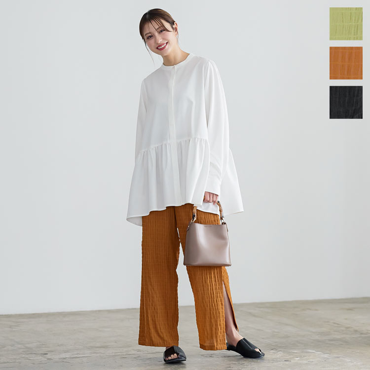 楽天市場】シアーパンツ [M3348] レディース ボトムス ロング バック